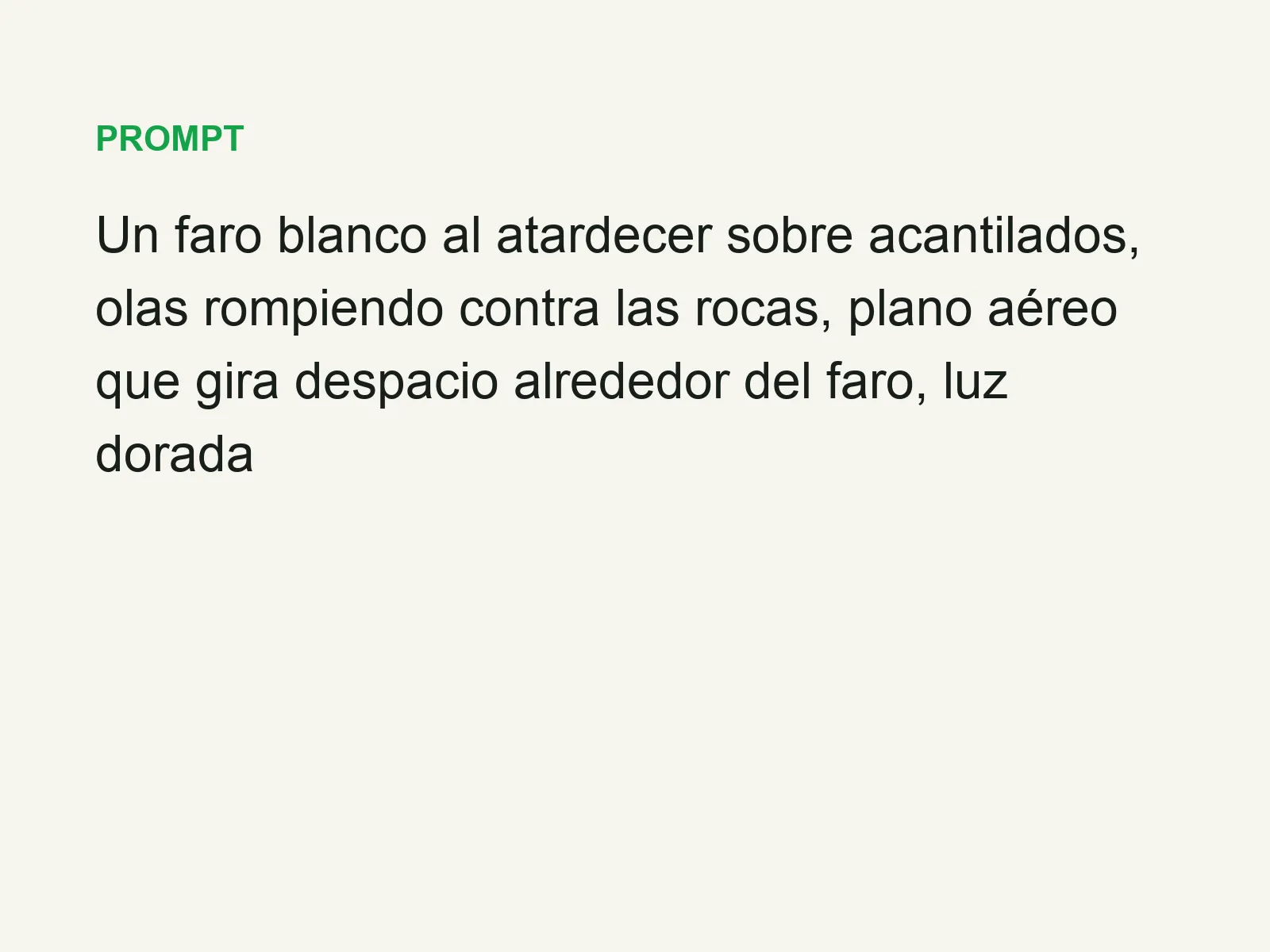 Vídeo desde texto: ANTES